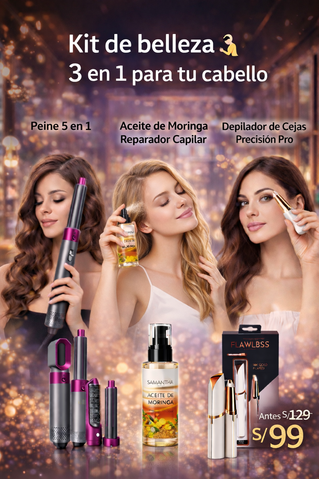 Kit de Belleza: 3 productos por un solo precio”