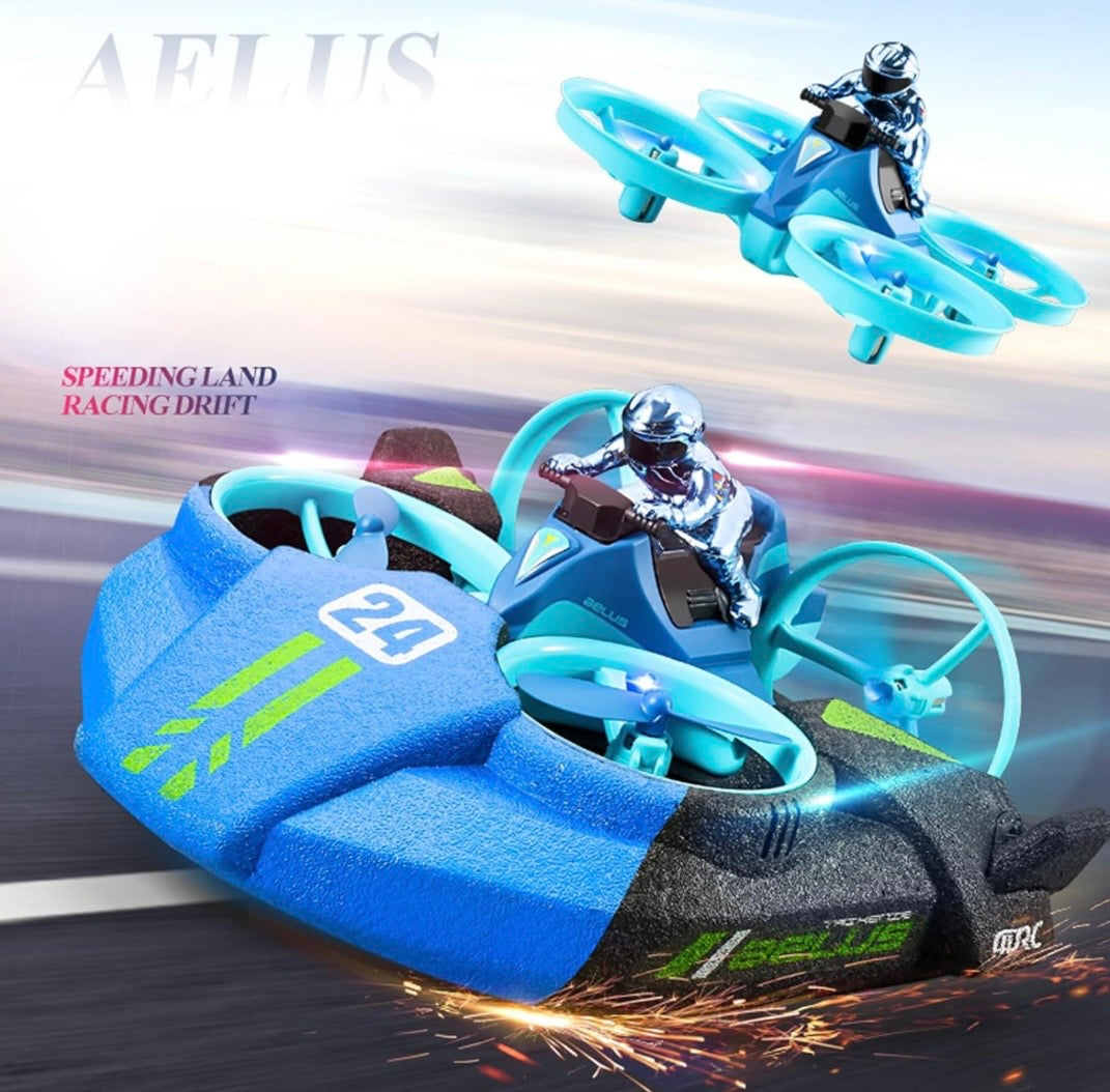 🚀 Drone 3 en 1 Acuático, Terrestre y Aéreo 360°