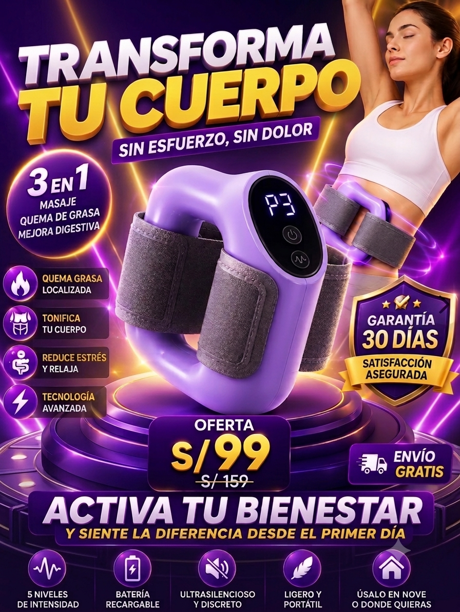 Cinturón De Masaje Adelgazante Y Tonificante Para Modelar el cuerpo