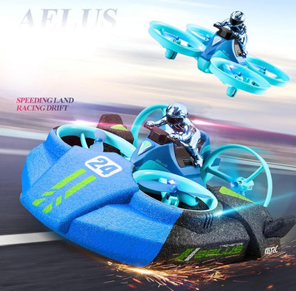 🚀Moto  Drone 3 en 1 Acuático, Terrestre y Aéreo 360°