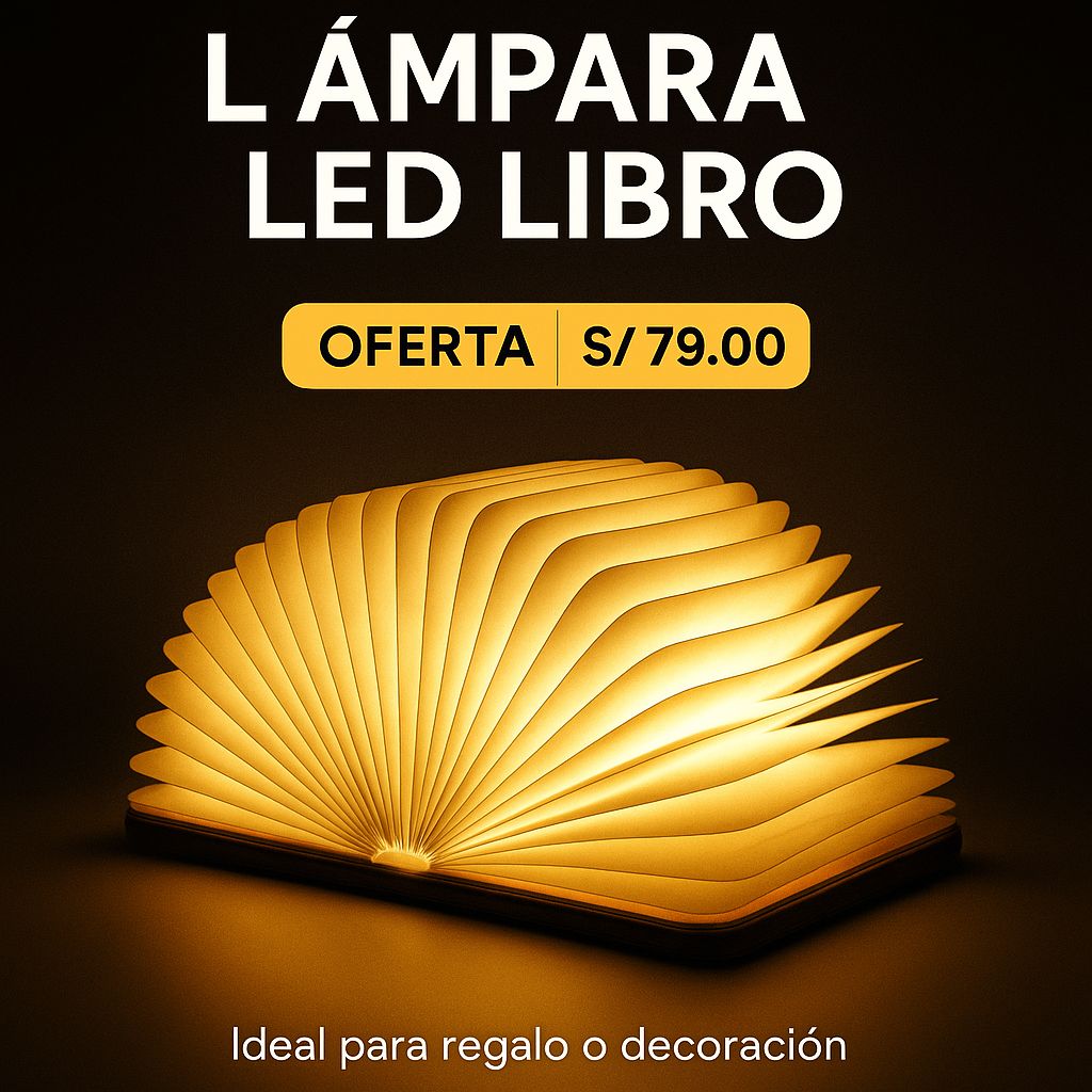 📖✨ LÁMPARA LED LIBRO